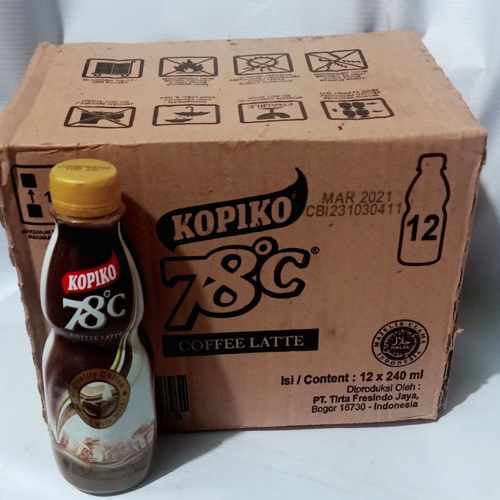 

MAYORA Kopiko 78 c Coffee Latte Kemasan botol 240 ml isi 12 | kopi siap minum | kopi botol | kopi mayora | kopi latte | minumam ringan