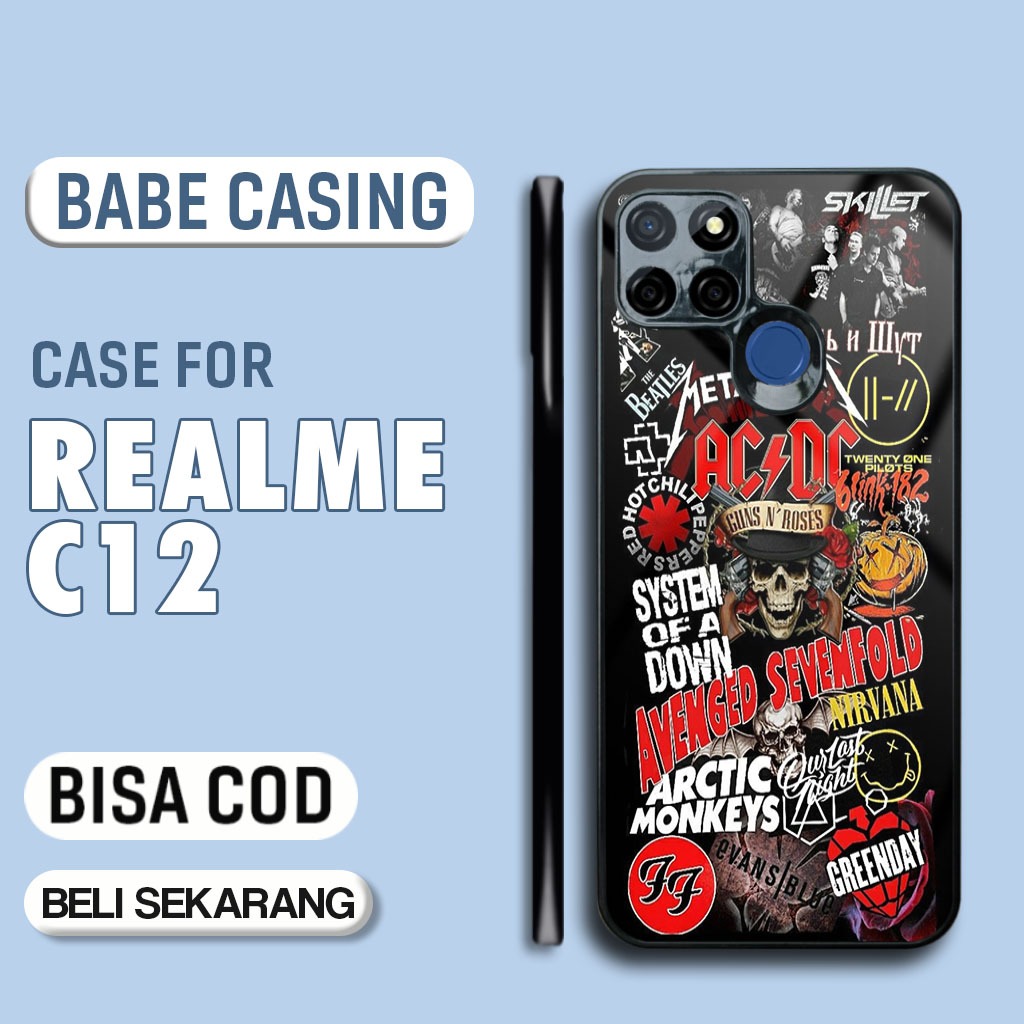 Case Realme C12 Terbaru - Casing Realme C12  - Motif Band 03 - Hardcase Premium Glossy - Softcase Hp