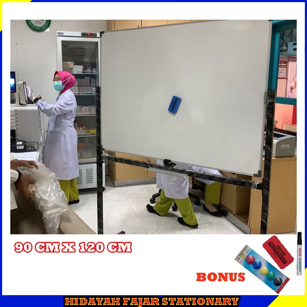 

KODE D5Q Whiteboard Standing Kaki Papan Tulis Standing 9 x 12 Papan Tulis Magnet