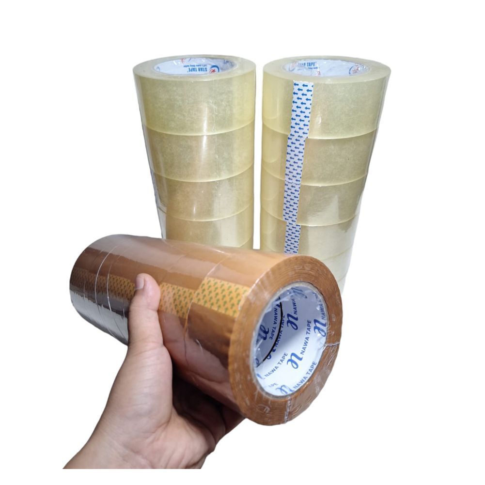 

Promo HARGA PROMO LAKBAN BENING & COKLAT MURAH & KUAT 45mm X 200 YARD ISI 6 PCS