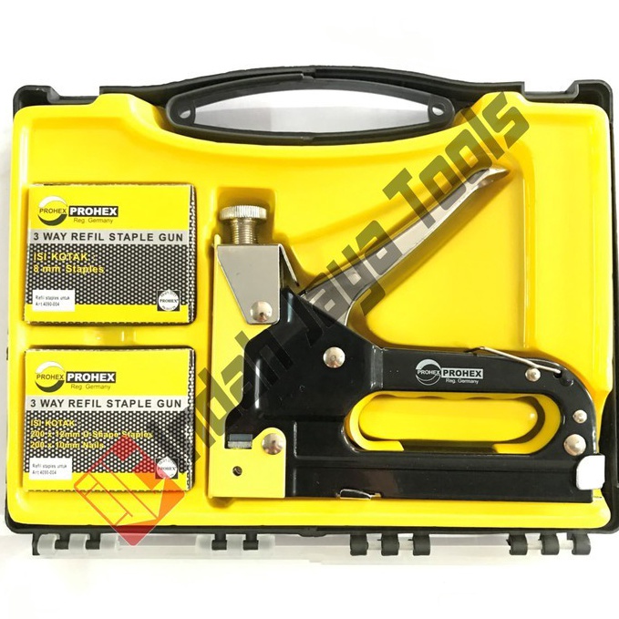 

KODE Y53N Staples Gun Tacker PROHEX 3 in 1 Staple Jok Tembak Hekter 3 Way