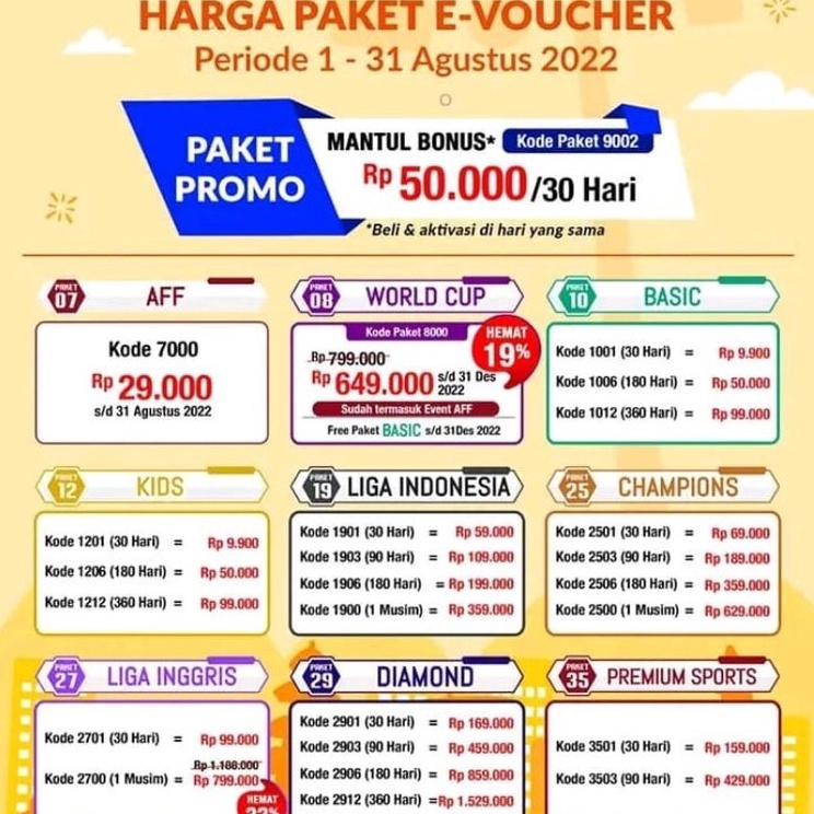 KODE H85J NEXPARABOLA PAKET DIAMONDALL CHANNEL