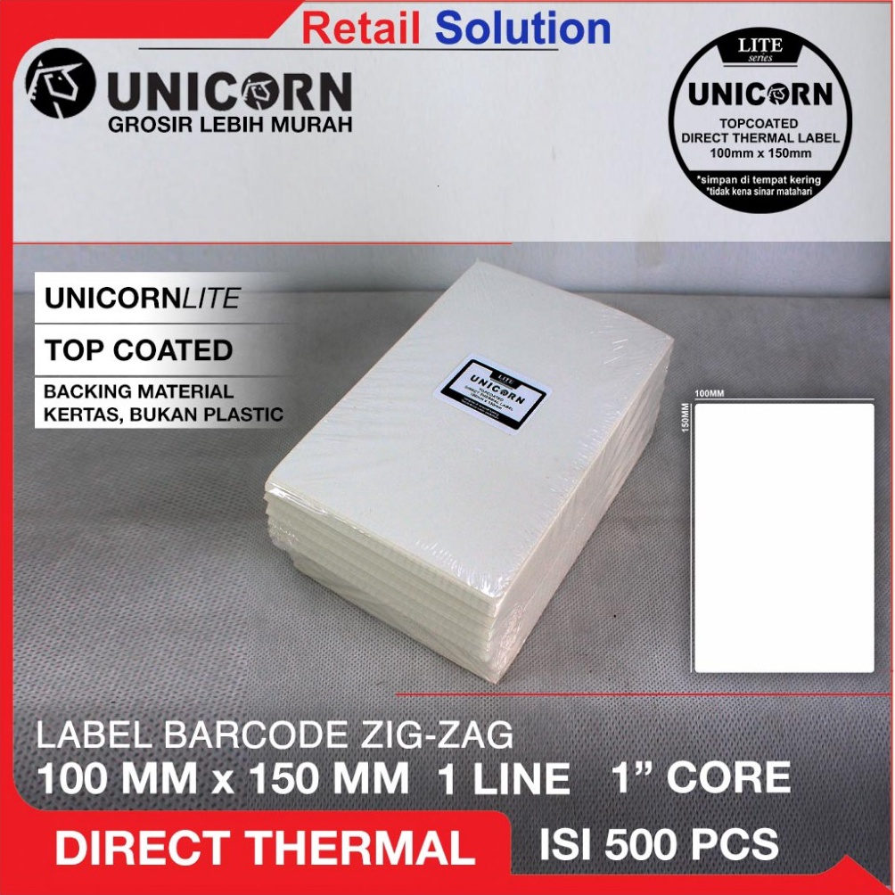 

KODE A5U Label Thermal Resi Stiker 1x15 mm 1 x 15 mm 1x15mm ZIGZAG