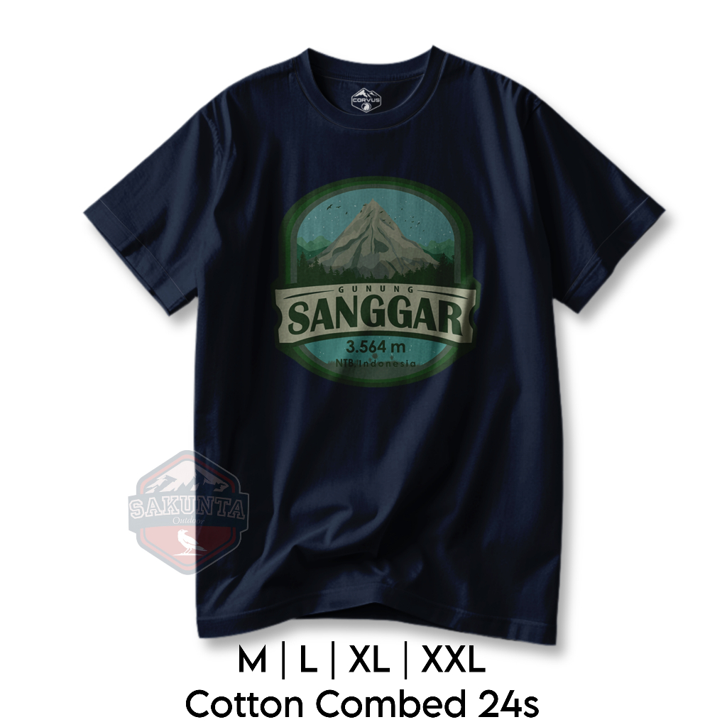 sakunta outdoor kaos pendaki gunung pria dan wanita Tshirt hikking camping gunung sanggar logo gunun