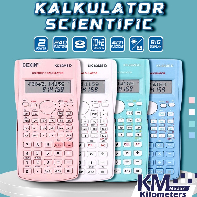 

KODE Y35B KMMedan Kalkulator Color Function Scientific Kalkulator 24 Fungsi Kalkulasi 3 Warna scientific calculator