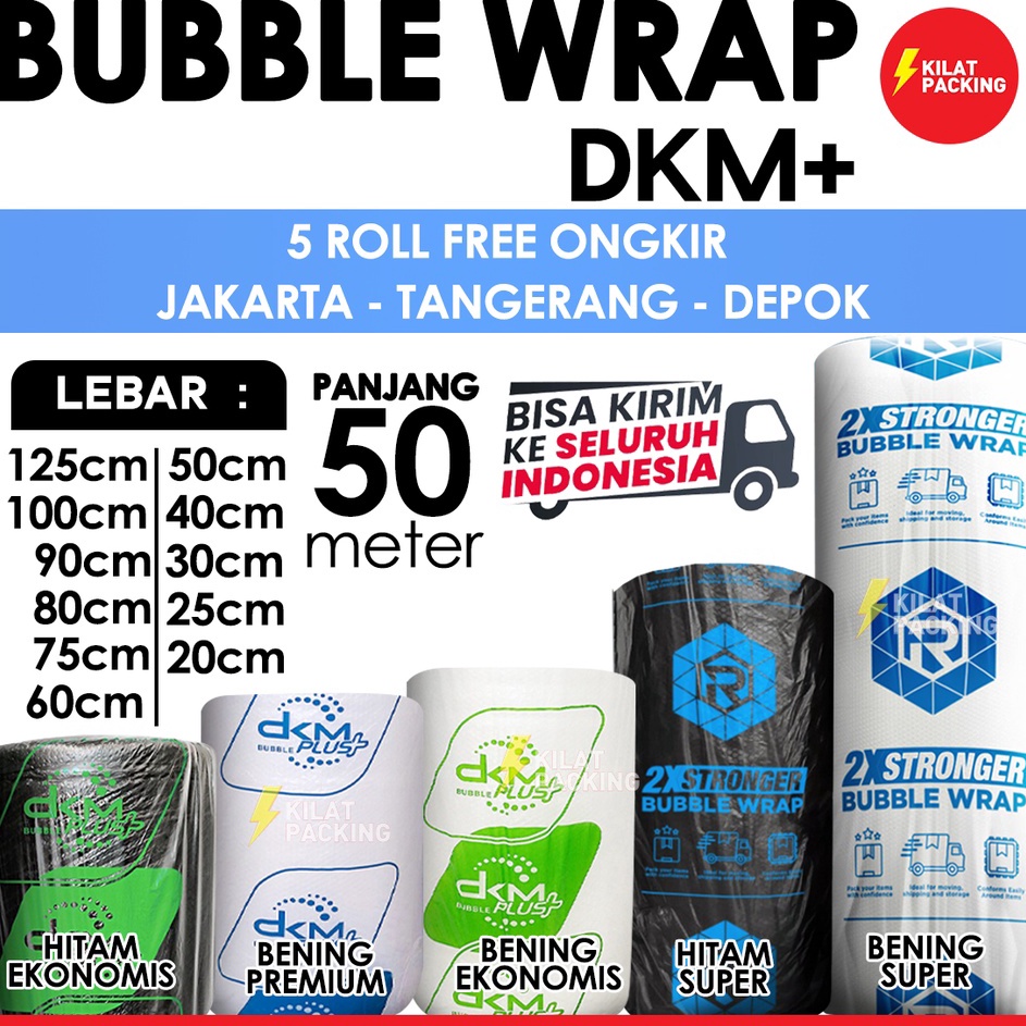 

Promo Max BUBBLE WRAP VARIAN UKURAN MURAH GROSIR DKM ROLL