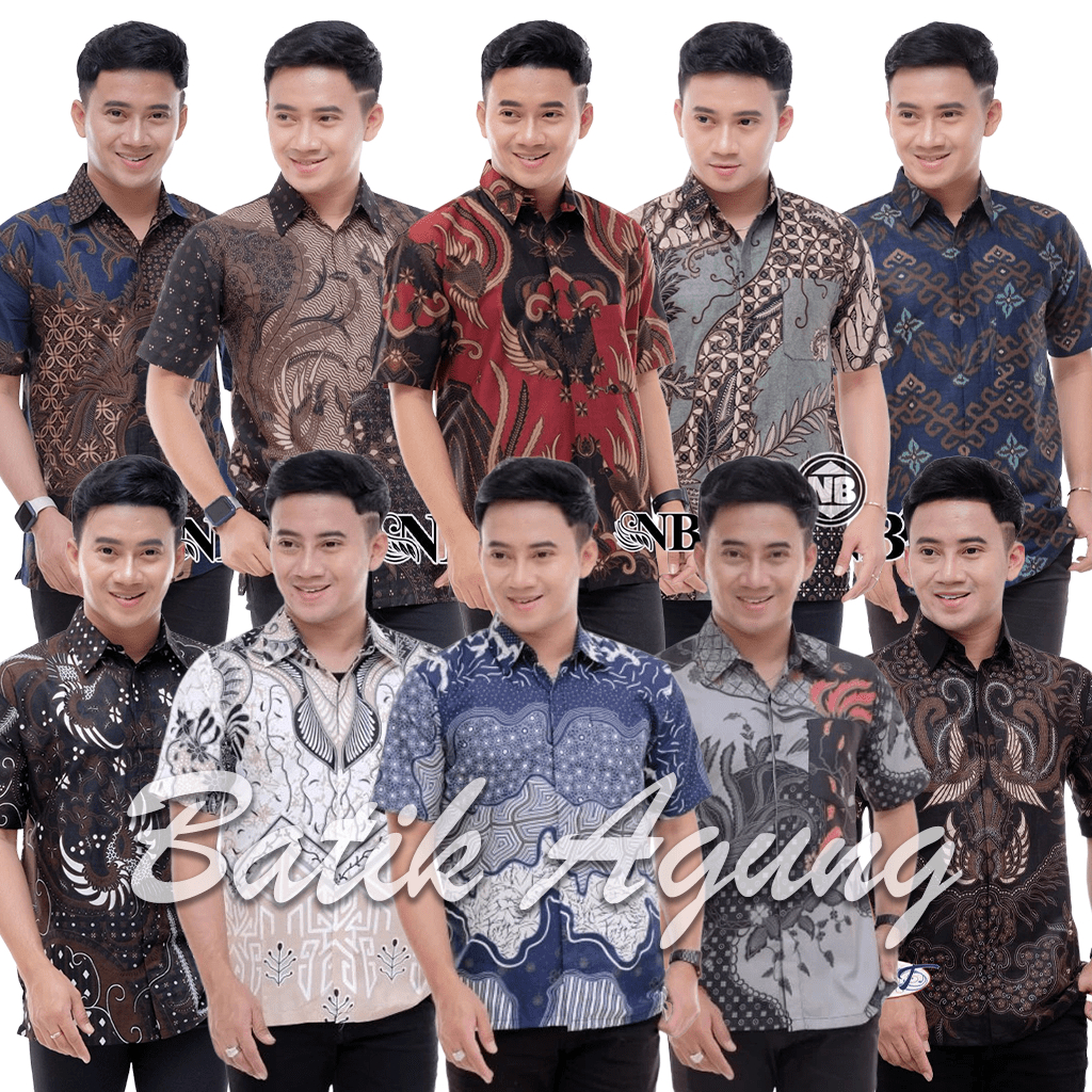 Kemeja Hem Batik Pria Modern Keren Terbaru / Baju Seragam Batik Kondangan Kerja Pesta PPL KKN Keren
