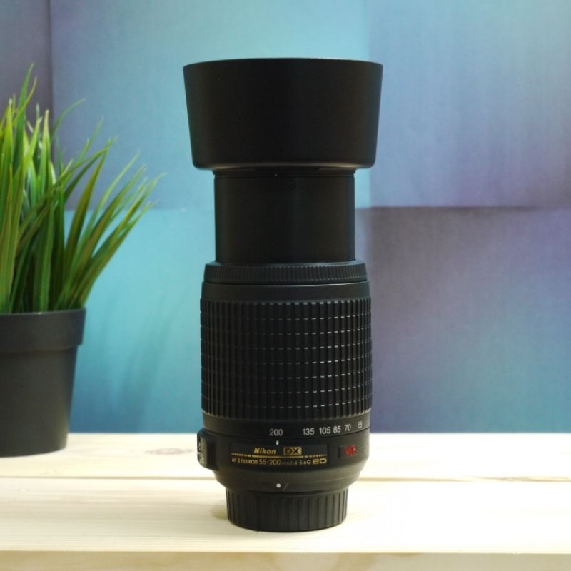 LENSA TELE NIKON dslr 55-200MM VR MULUS