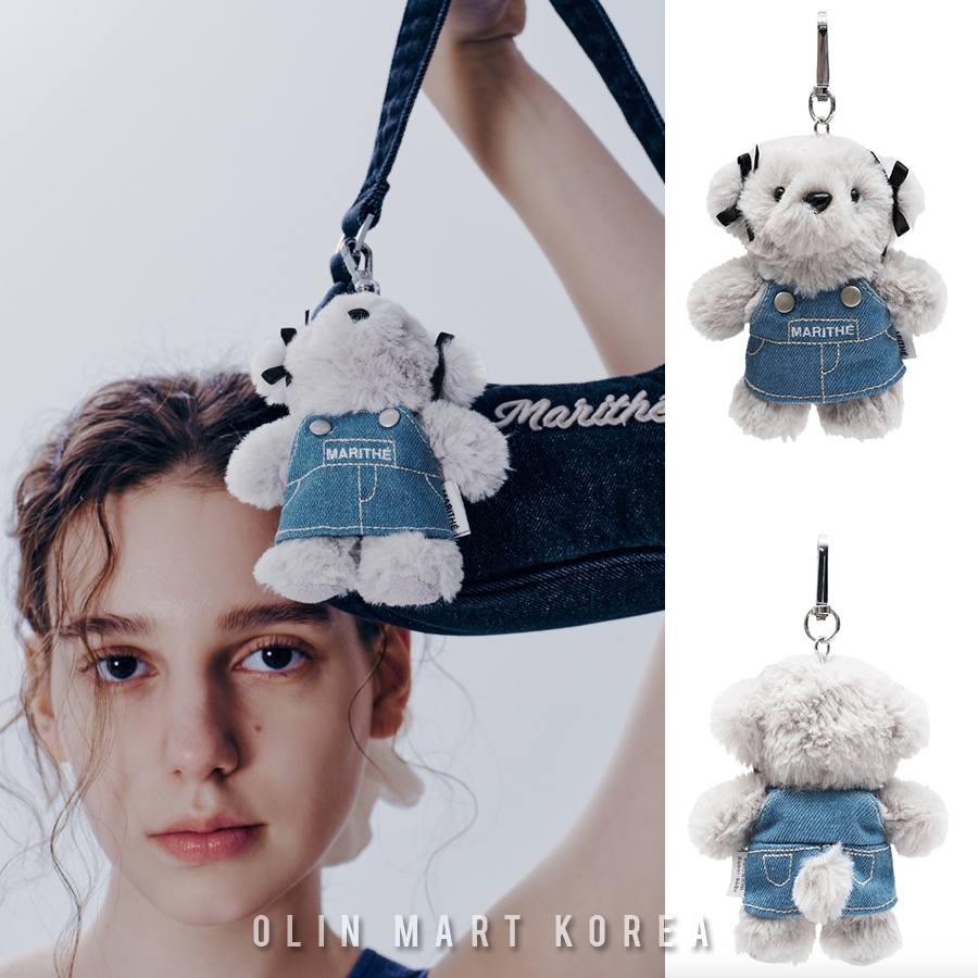 MARITHE MARI KEYRING light gray