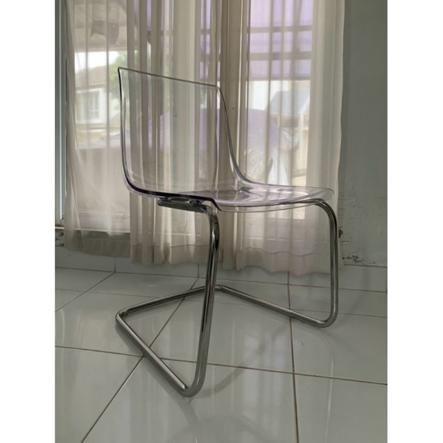 preloved kursi bangku ruang tamu teras cafe transparan ikea tobias bukan informa mid century