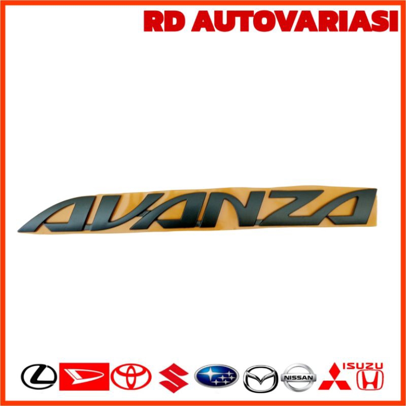 Emblem Avanza Hitam Doff Tulisan Emblem Avanza Hitam Doff Original