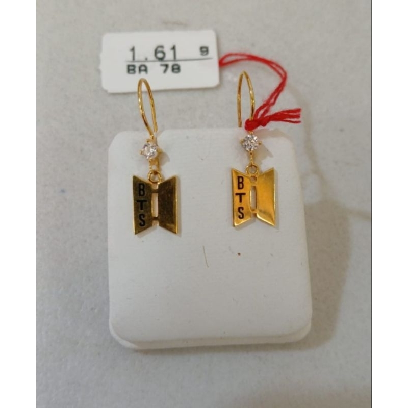 Anting emas 70 bts logo