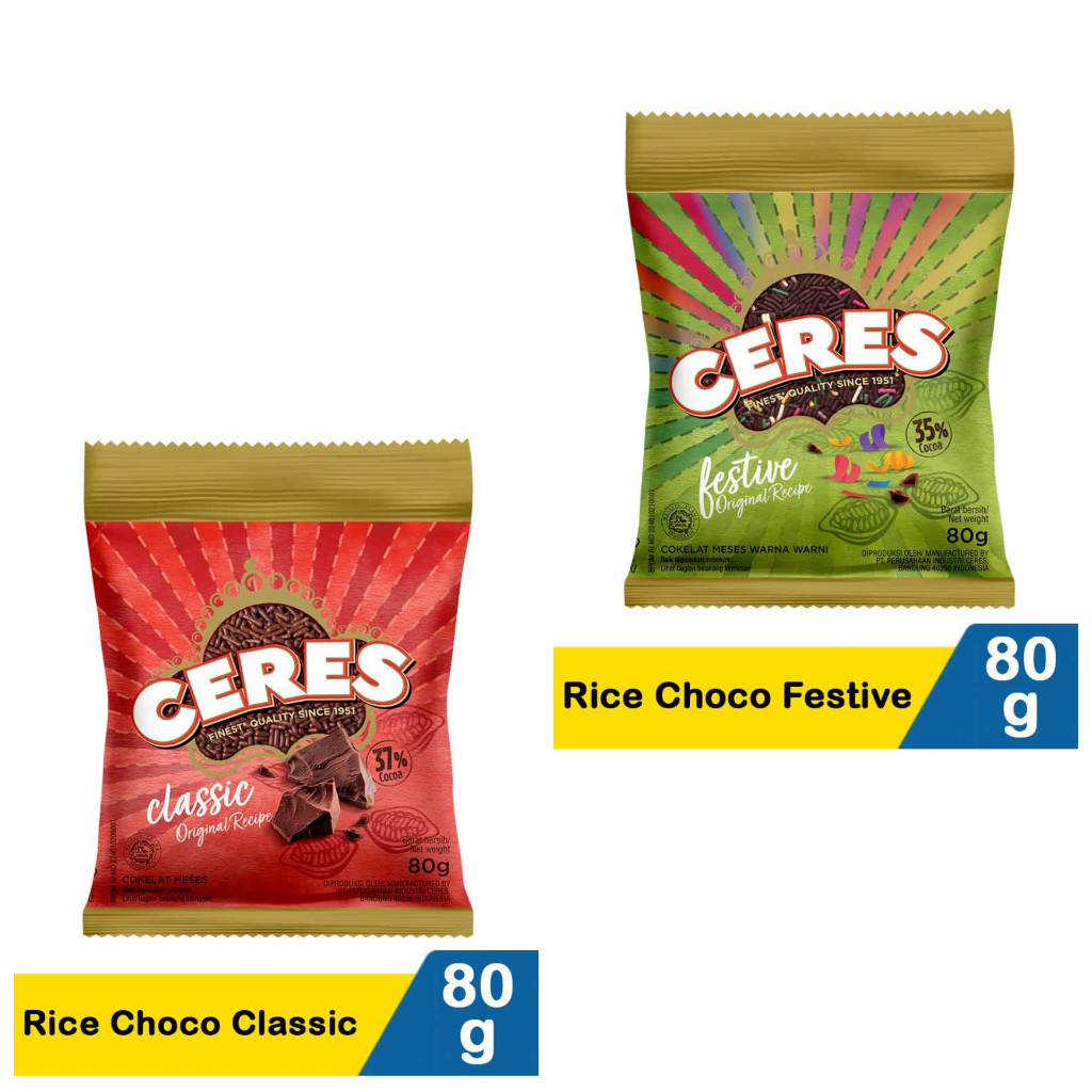 

Ceres Hagelslag Rice Choco Festive / Classic Meises 80G