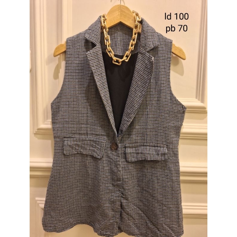Pakaian Outer Blazer Wanita Kemeja Wanita Blazer Korea Kotak Murah