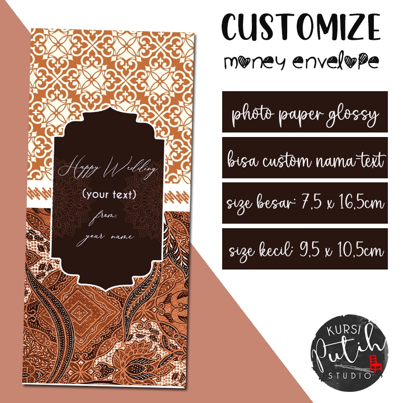 

amplop angpao / uang / money envelope tema batik tradisional