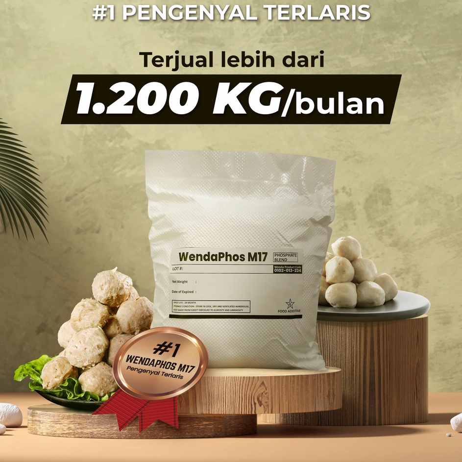 

PRODUK WLQ9U Wendaphos M17 Blend phosphate lebih optimal dari STTP Pengenyal bakso JY