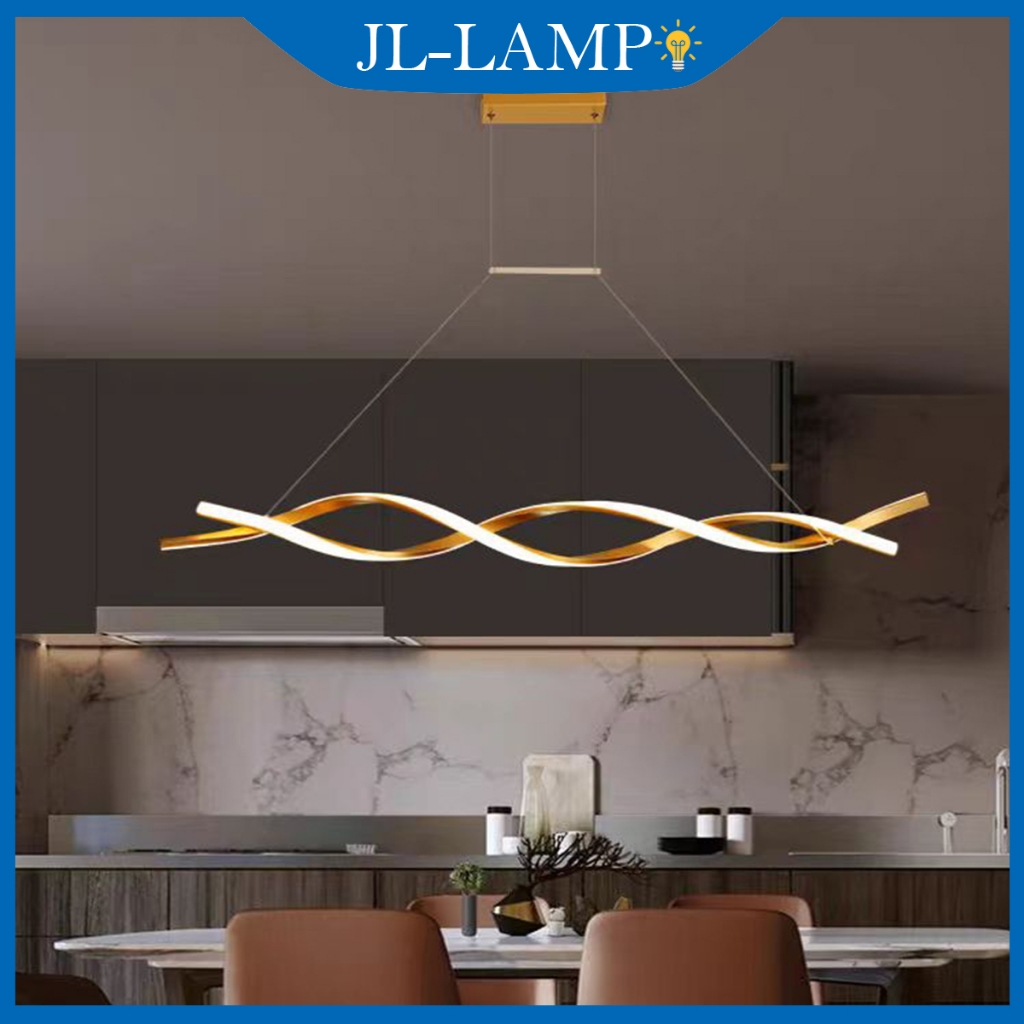 Restoran lampu gantung modern sederhana bar ruang makan lampu Nordic seni gelombang meja makan lampu