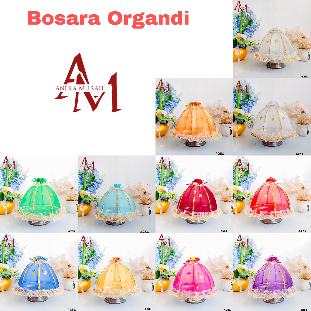 TUTUP BOSARA ORGANDI ( 4251 ) KHAS BUGIS MAKASSAR 30cm