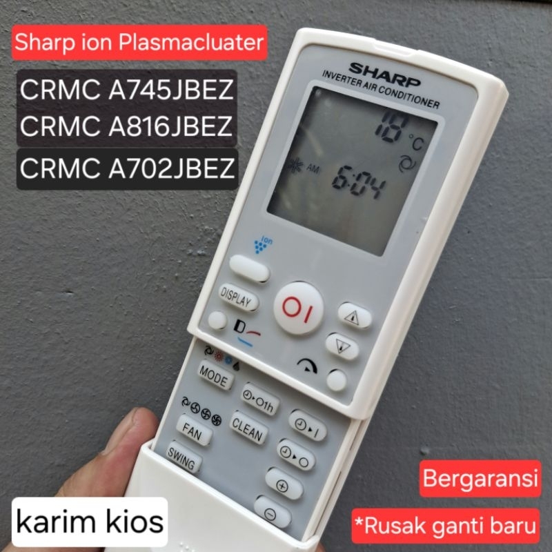 Remote Remot Ac Sharp Plasmacluster A702JBEZ A816JBEZ A745JBEZ