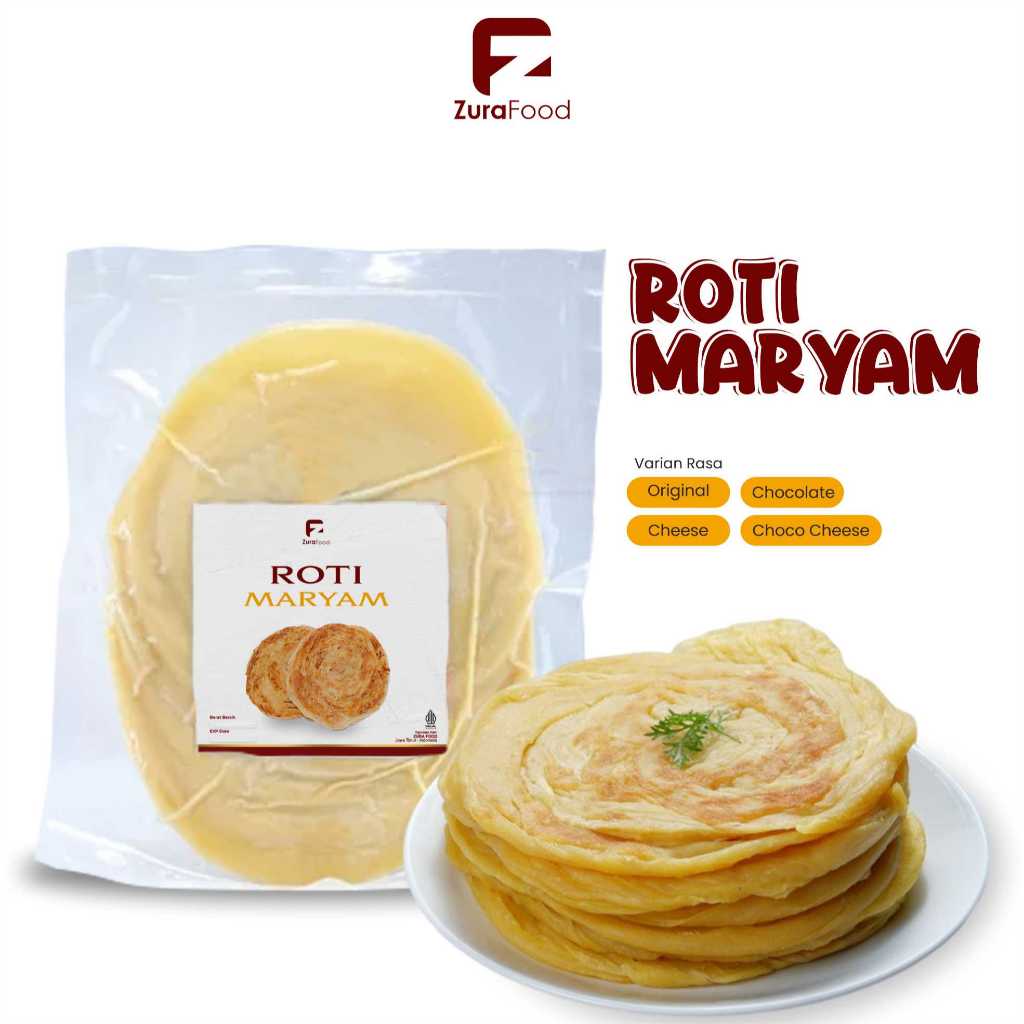 

Zura Food Roti Maryam / Roti Canai / Roti Cane Frozen Homemade Premium Halal