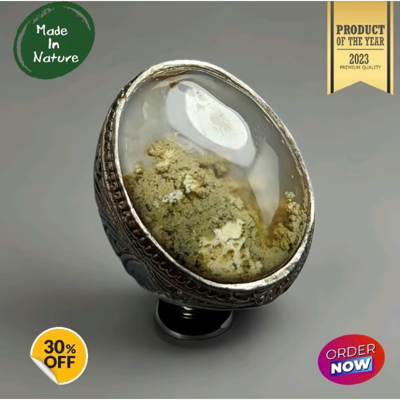 cincin pria batu alam asli