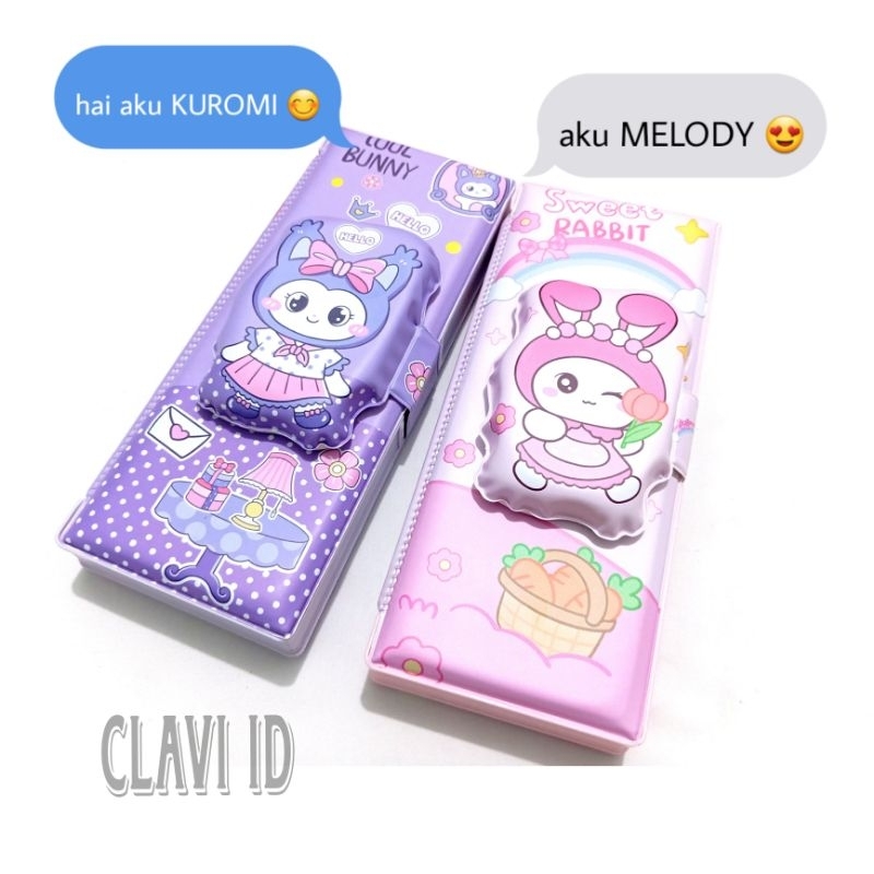 

10846/KOTAK PENSIL MAGNET SANRIO KUROMI/KOTAK PENSIL 3D KUROMI