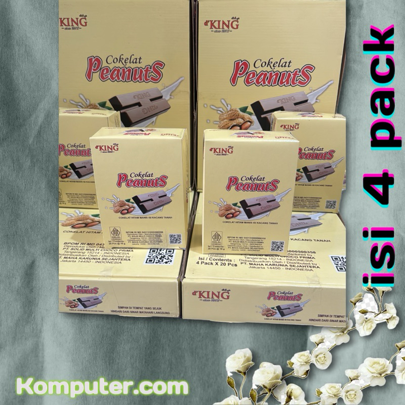 

Peanuts Dking Coklat kacang Peanut isi 4 Box