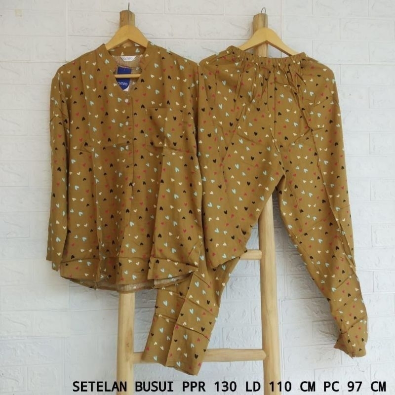 (PPR) Setelan Rayon AMRO Lengan Panjang Celana Panjang