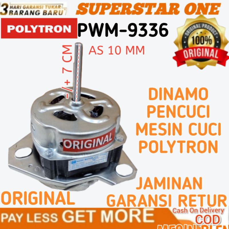 Dinamo Pencuci Mesin Cuci Polytron PWM 9336/9kg/kapasitas 9kg
