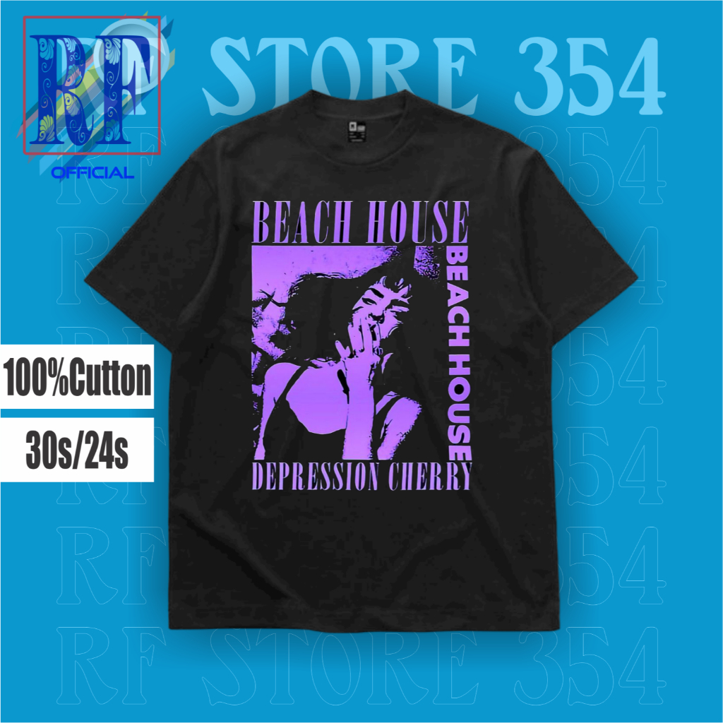 T-SHIRT | OVERSIZE | KAOS BEACH HOUSE DEPRESSION CHERRY | KAOS BAJU | TSHIRT BOOTLEG | KAOS PRIA | K