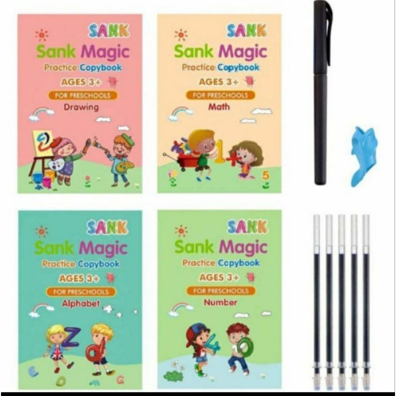 

buku edukasi sank magic practice book 1 set buku edukasi anak TK PG belajar menulis buku edukasi sank magic