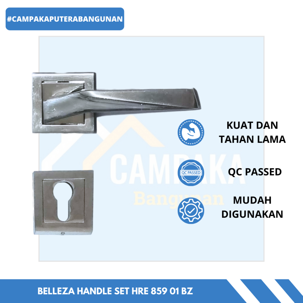 Kunci Pintu Rumah HRE 859-01 BZ Belleza / Handle Set Belleza HRE 859-01 BZ Stainless steel