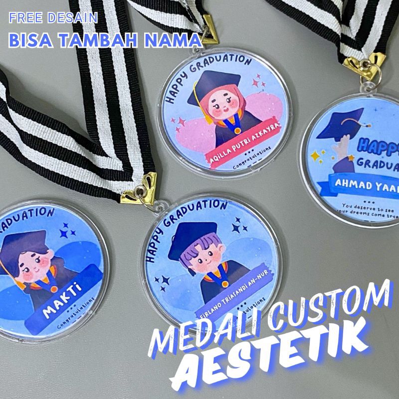 Ready Langsung Kirim Medali Custom edisi wisuda sempro DESAIN TERBARU / Medali Custom Akrilik wisuda