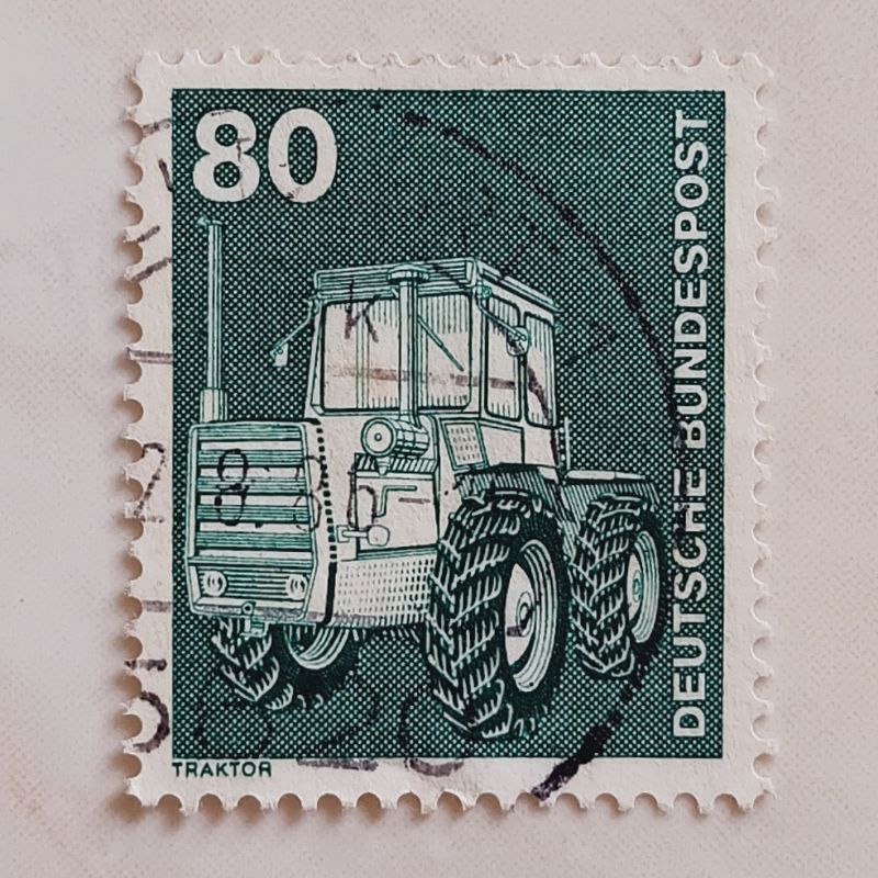 

(AE) Perangko Jerman, Republik Federal 1975 Industry and Technology Definitives 1975-1982 - Farm Tractor 80 pfennig Used