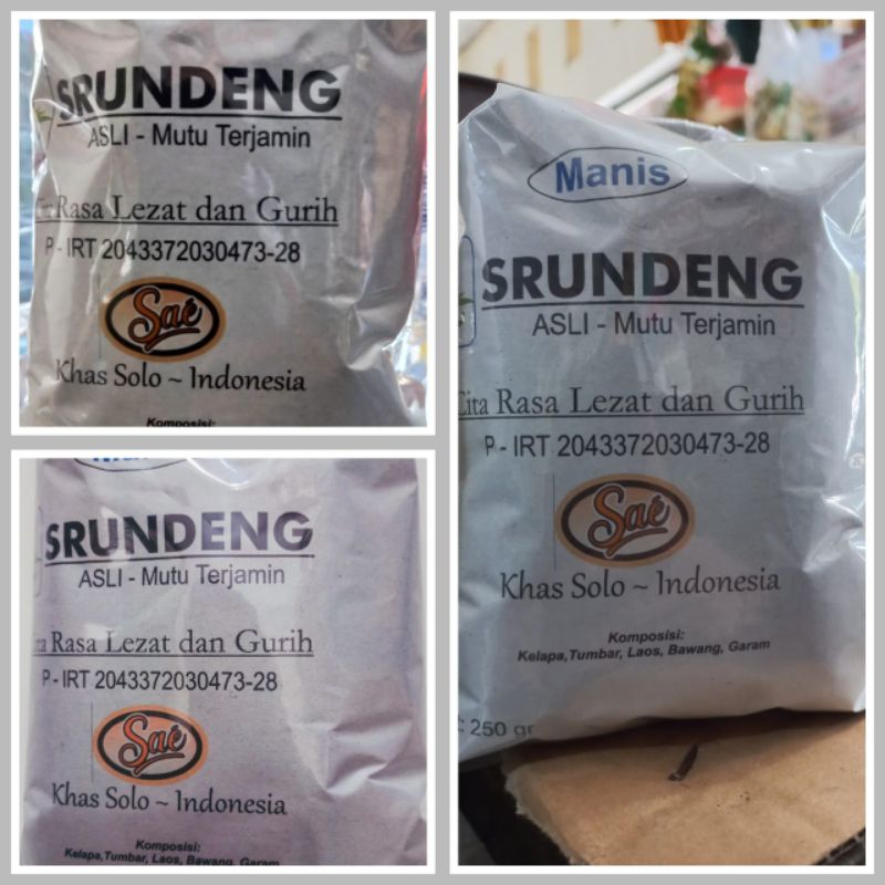 

Sekar_Shop07 Serundeng Srundeng Manis Sae Asli Solo 250G Srundeng Kelapa Oleh-Oleh Khas Solo