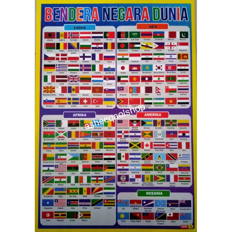 Poster EDUKASI MURAH.. BENDERA NEGARA DI DUNIA