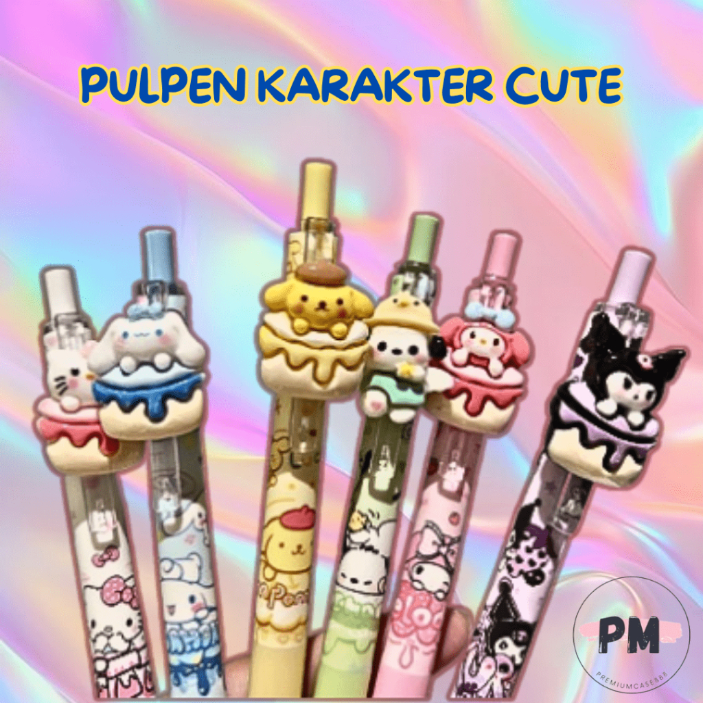 

PULPEN GEL CUTE KARAKTER SANRIO 0.5mm / PENA KUROMI / MELODY/ HELLO KITTY/ POPURIN/ POCHACO PEN LUCU