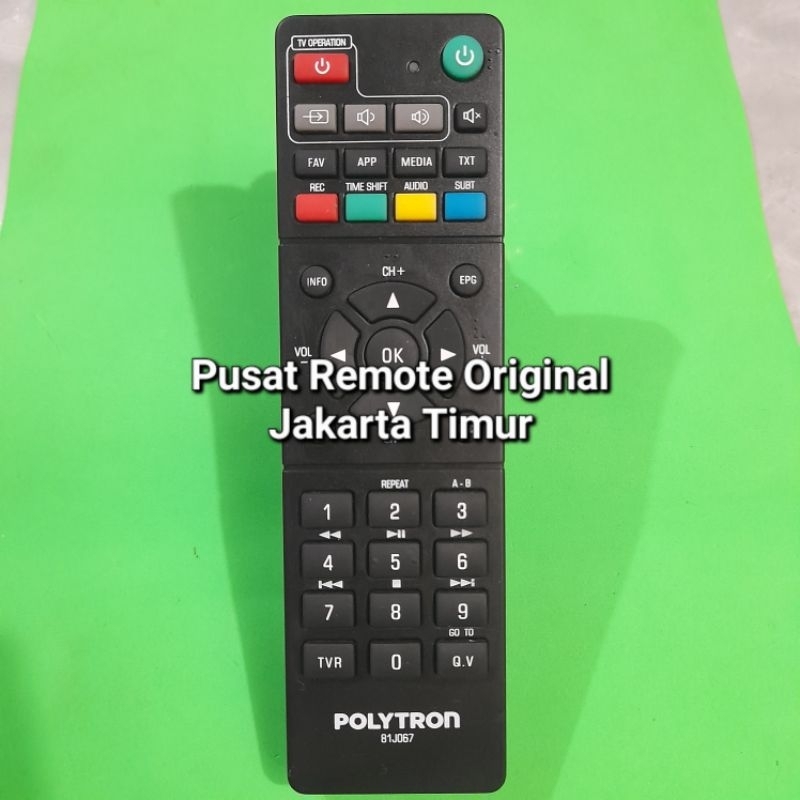 REMOTE REMOT RECEIVER STB SET TOP BOX POLYTRON 81J067 ORIGINAL ASLI