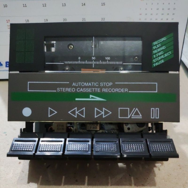 MEKANIK TAPE DECK AUTO STOP STEREO CASSETTE RECORDER