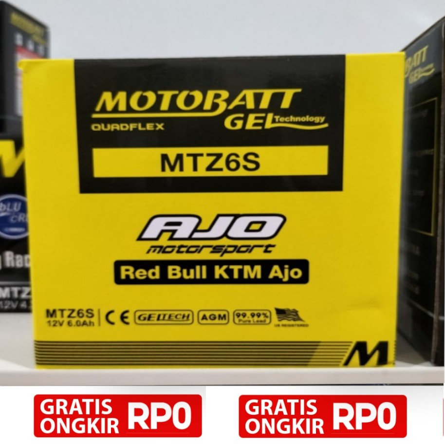Aki Motor MOTOBATT MTZ6S VERSI ORIGINAL 100%