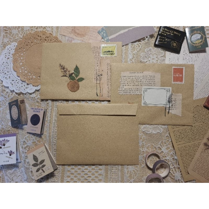 

AMPLOP AESTHETIC VINTAGE / Snail Mail / Happy Mail /Amplop Serbaguna / Amplop Packing / Penpal
