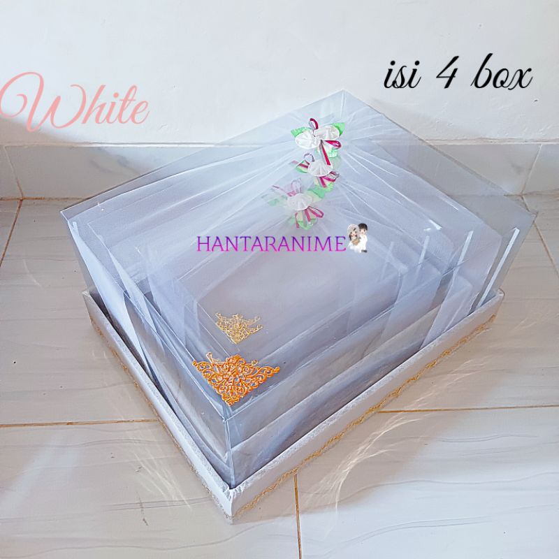 Box Kotak Seserahan Pernikahan Hantaran Seserahan 1 Set Isi 4 Box Kotak Mahar Cincin Pernikahan hant