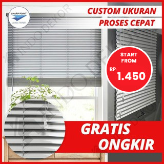 Venetian Blind Alumunium Sharp Point - Kosei - EXO - Horizontal Blind - Kerai Aluminium
