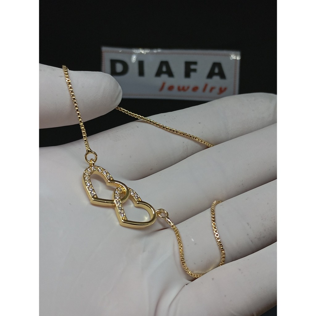 Gelang titanium bangle cartir cartier rantai cinta dual love premium mewah tidak mudah karat