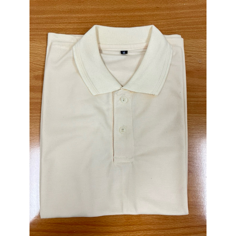 Lacostar T-shirt Polo / T-shirt Wangki Polos (Warna Cream)