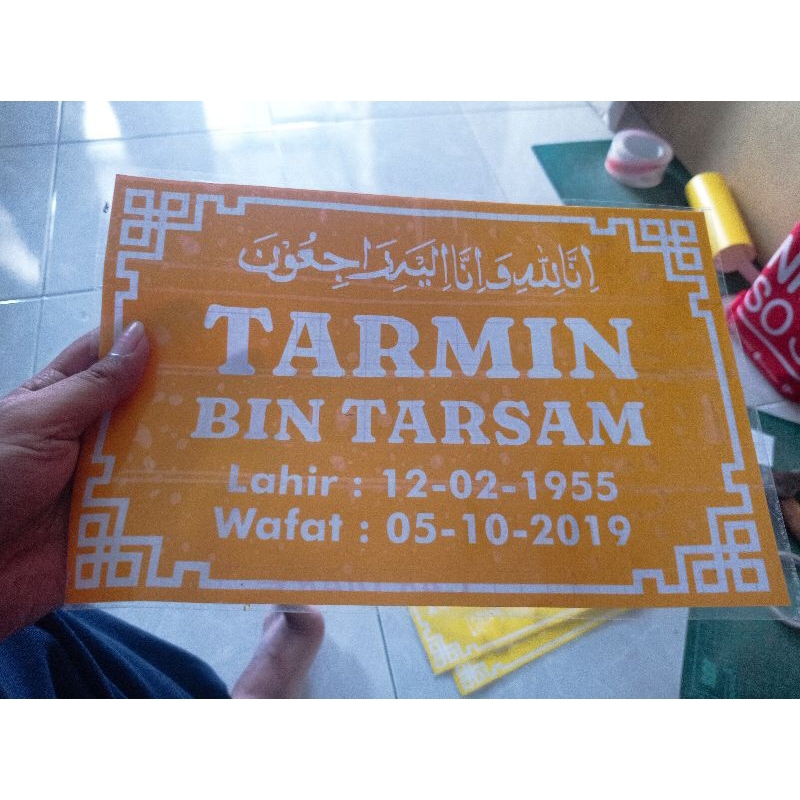 

Stiker Cutting Makam Batu Nisan Mal Prasasti Murah
