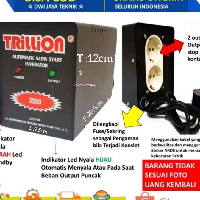 KI3 TRILLION  VECTRA  INVERATOR ANTI JEGLEK 35Watt  35W