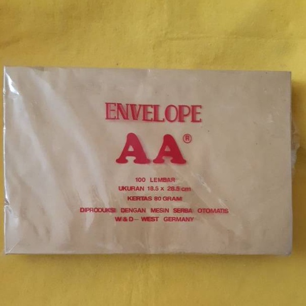 

KODE P7C Amplop coklat AA Kwarto 185 x 285 cm 1 pack