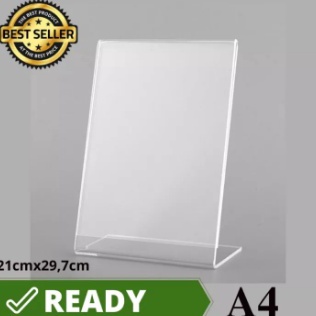 

KODE Q27B Acrylic Tent Holder A4 Model LAkrilik Model L A4