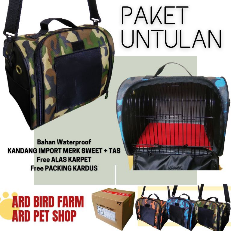 Lagi Tren Tas Travel Tas untulan Kandang Burung Hamster sugar glider landak mini